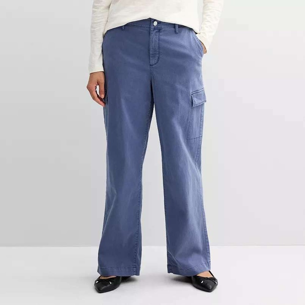 Sonoma Cargo Pants Utility Blue Straight Leg‎ NWT 6